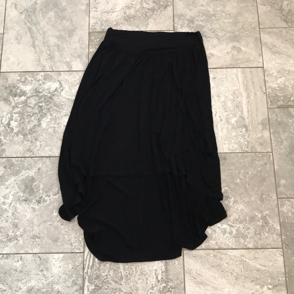 Black High Low Skirt